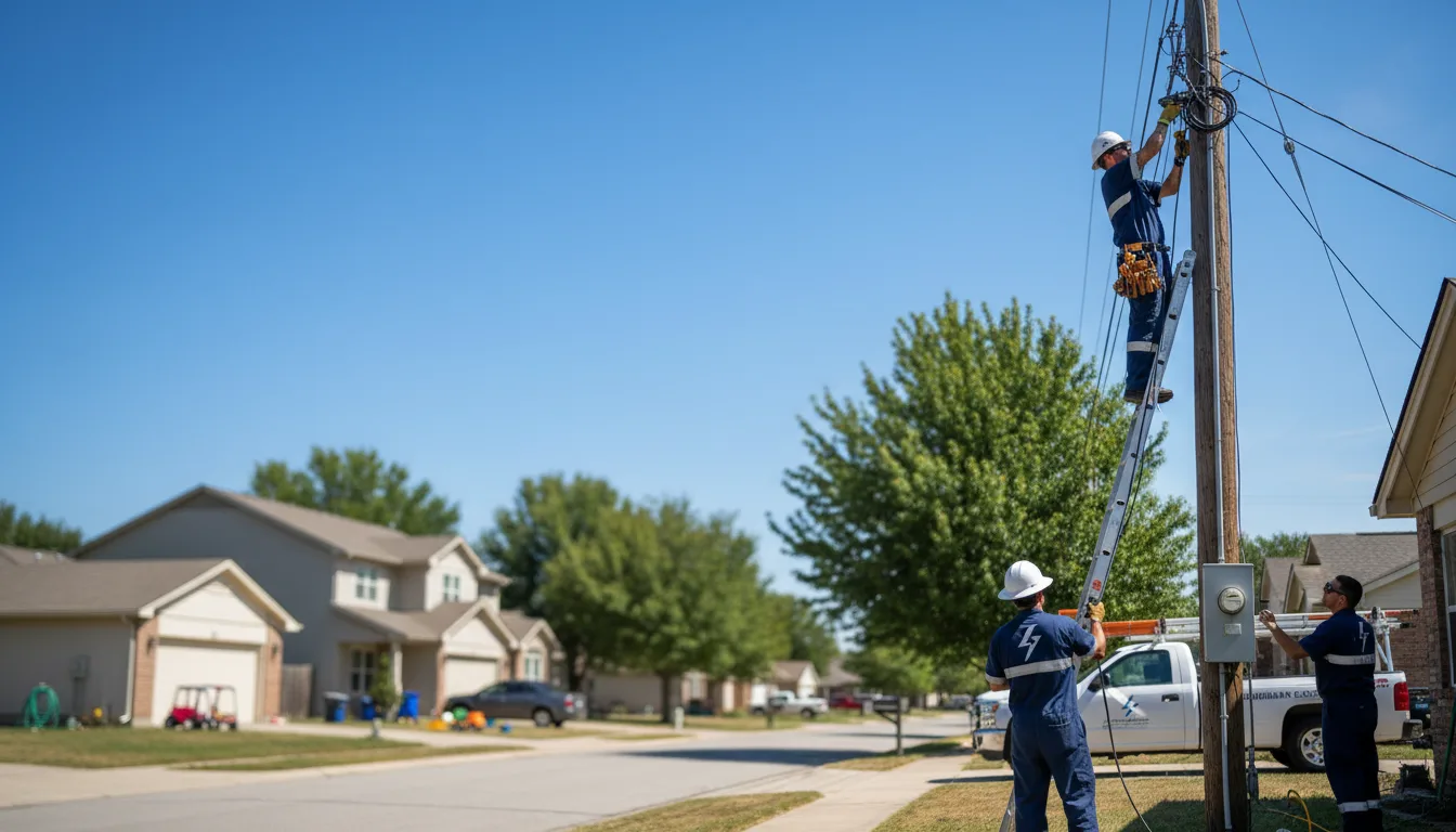 Residential electrician providing installation services in Brookfield, GA